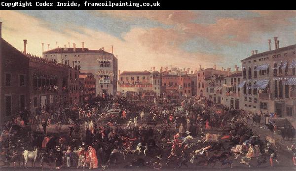 HEINTZ, Joseph the Younger The Bull Hunt in Campo San Polo af